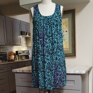 Bali Batiks Hand Painted Resort Wear Sleeveless Dress Size S